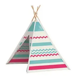 Produktbild: John 7026293 77204 Tipi Spielzelt, Weiß/Pink/Türkis/Natur