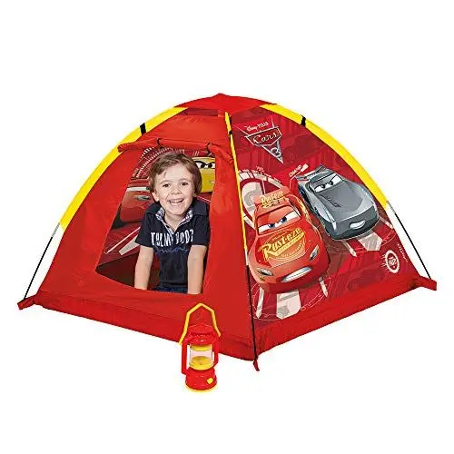 Produktbild: John 72566 My Starlights Gartenzelt Cars LED Lampe Outdoor Spielzelt Abenteuerzelt Kinderzelt, Rot