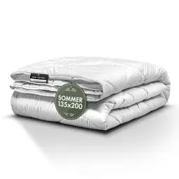 Produktbild: John Cotton New Way Bettdecke 135x200 - Leichte Steppdecke für Sommer | Super Weiche & Atmungsaktive Allergiker Sommerdecke | Oeko-Test Zertifiziert Decke | Sommerbettdecken | Dünne Decken | Weiß