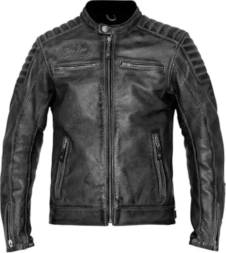 Produktbild: John Doe Motorradjacke Storm Black Leather Jacket modische Lederjacke schwarz, S