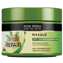 Produktbild: John Frieda Detox & Repair Maske für trockenes, strapaziertes & geschädigtes Haar mit Avocado-Öl und grünem Tee, 250 ml