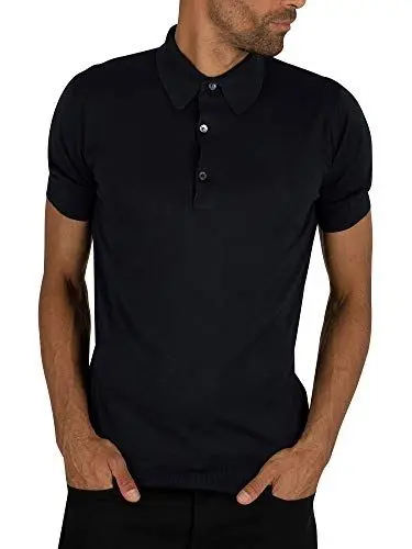 Produktbild: John Smedley Herren Adrian Poloshirt, Blau (Navy), (Herstellergröße: XX-Large)