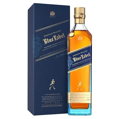 Produktbild: Johnnie Walker Blue Label, Blended Scotch Whisky, aromatischer, blended in den 4 prominentesten, schottischen Whisky-Regionen, 40% vol, 700ml Einzelflasche