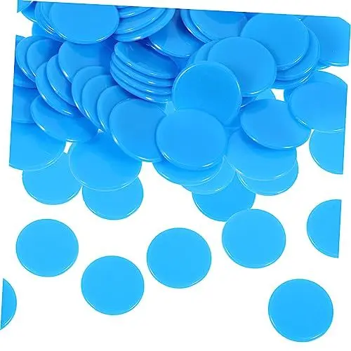 Produktbild: JOINPAYA 100St Chips bingo marker poker chip ludo brettspiel board gamees board games Würfelzähler Spanplatten transparentes Bingo Bingo- Jetons Bingohallen-Requisiten Abs Blue
