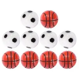 Produktbild: JOINPAYA 10 Stück Miniatur-Tischbälle: Mini-Kicker Basketball Tischfußball Winziger Fußball Für Puppenhaus-Zubehör Moos-Mikro-Landschaftsornamente 16 Mm