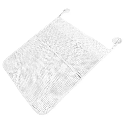 Produktbild: JOINPAYA Badespielzeug-Organizer-Tasche Mit 4 Taschen Netz-Aufbewahrungstasche Für Babyparty-Spielzeug Entleerung Belüftung Installierbare Becherhaken