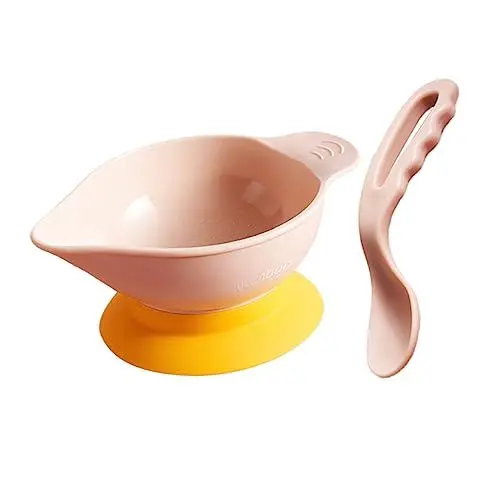 Produktbild: JOINPAYA 1 Set Saugbowls Und öffel Für Kleinkinder Schalen Mit Saugnapf Rutschfest Ideal Für Babybrei Und Snacks Pink Einfach Zu Reinigen