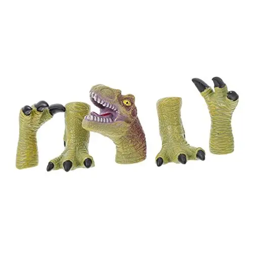 Produktbild: JOINPAYA 1 Satz Dinosaurier-Fingerpuppe tierisches Handpuppenspielzeug Fingerspielzeug Marionette kinderspielzeug hühner Spielzeug Handklauen-Spielzeug Dinosaurier-Handschuhe Vinyl Green