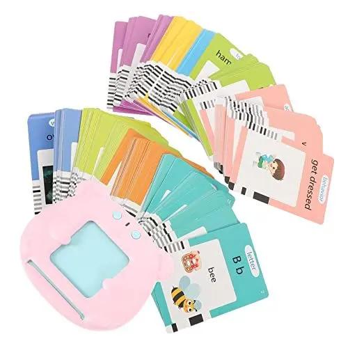 Produktbild: JOINPAYA 1 Satz Früherziehungsmaschine Cartoon-sprachspielzeug Akustische Karteikartenmaschine Buchstaben-lernkarten Für Kinder Alphabet-lernkarte ABC-lernkarten Alphabet-Spielzeug Abs Rosa