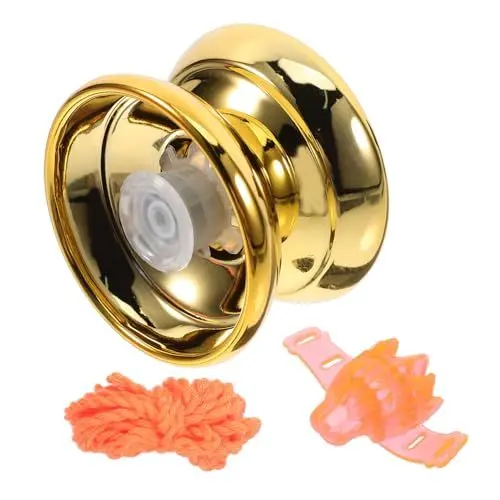 Produktbild: JOINPAYA 1 Satz Jo-Jo Yo-Yo-Tanz Spielzeug Yo-yo interaktives Spielzeug Kreatives Spielzeug Wettbewerbsfähiger Yoyo-Ball Yoyo-Spielzeug Ball Spielzeug Fingerball Aluminiumlegierung Golden