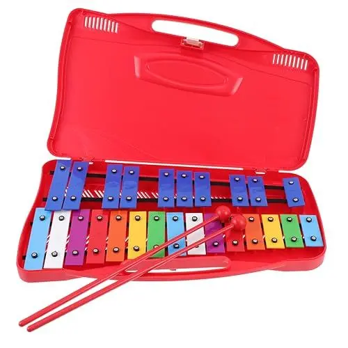 Produktbild: JOINPAYA 1 Satz Klavierspiel mit 25 Tönen Musikspielzeug für Babys Glockenspiel Xylophon kinderinstrumente Kinder musikinstrumente Schlaginstrument Musikalisches Klopfspielzeug Eisenplatte