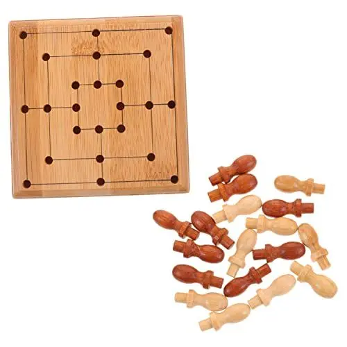 Produktbild: JOINPAYA 1 Satz Mini Schach Familienbrettspiele Schachspiel für 2 Spieler Spielbrett Kinder schachspiel Kinder brettspiele kinderspielzeug Desktop-Schachspiel Brettspiel für Kinder Bambus