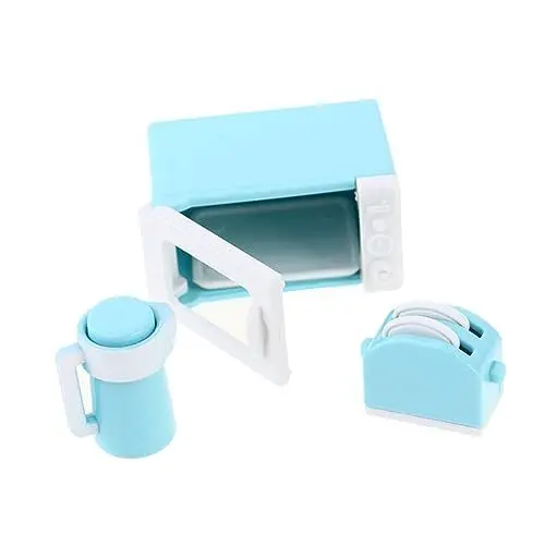 Produktbild: JOINPAYA Mikrowellen-brotbackautomaten-Set 3-teiliges Puppenhaus-zubehörset Zufällige Farbe Für Fantasievolles Spielen Von Kleinkindern