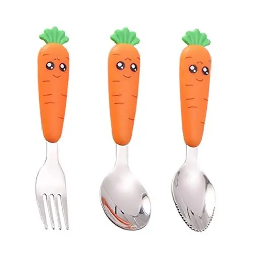 Produktbild: JOINPAYA 1 Satz Rettich-fruchtlöffel Entsafter Kinderanzüge Edelstahllöffel Werkzeug Kratzlöffel Für Kleinkinder Lang Rostfreier Stahl Obst Essstäbchen Löffel Baby