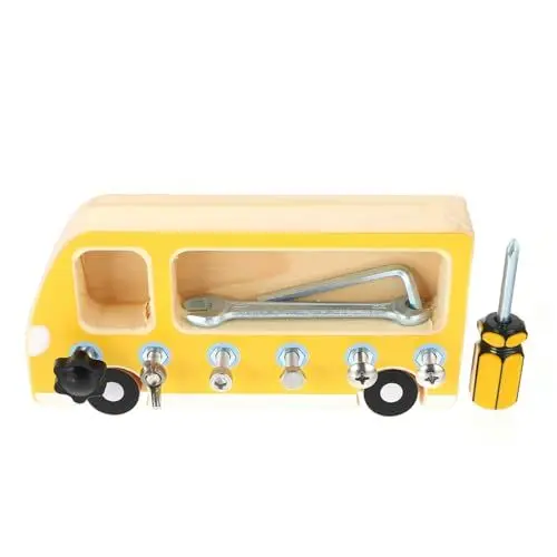 Produktbild: JOINPAYA 1 Satz Schraubenmutter Outdoor-Spielsets für Kinder Entwicklung Montessori-Spielzeug kinderwerkbank Kinder Outdoor Spielzeug Trainingsspielzeug für Kinder busförmiges Brett Eisen