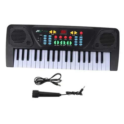 Produktbild: JOINPAYA 1 Satz Tastatur Mit 37 Tasten Elektrisches Keyboard Kindertastatur Digitalpianos Kleine Klaviertastatur Elektronische Tastatur Für Kinder Spielzeug Black Elektronisches Bauteil