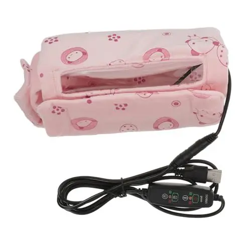 Produktbild: JOINPAYA 1stk Flaschenwärmer Babyflaschen Flaschentasche Für Kaninchen Milchwärmer Abdeckung Schutzabdeckung Für Wasserflaschen Abdeckung Für Babymilchflaschen Brust Diamantvlies Rosa