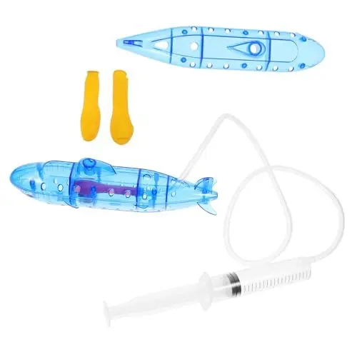 Produktbild: JOINPAYA 1stk U-Boot-auftriebsdemonstrationsausrüstung Rennschiff Unterwasserspielzeug Für Kinder Mini-rc-u-Boot Werkzeug Für Physikalische Experimentiergeräte DIY Mini-u-Boot Blue Plastik