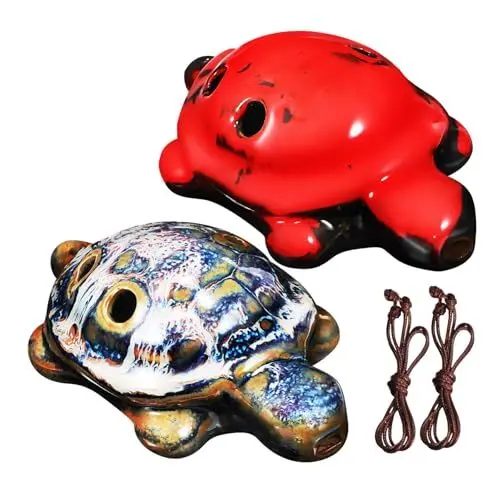 Produktbild: JOINPAYA 2stücke Keramik Ocarina Mit Löchern Kleine Schildkrötenform -flöte Für Anfänger Musizierinstrument