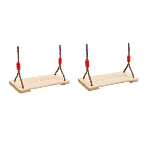 Produktbild: JOINPAYA 2 STK Die Schaukel Außen Schaukel Für Spielplatz Hängend Seile Babyschaukeln Für Kleinkinder Im Freien Hängeschaukel Aus Holz Hängeschaukeln Aus Holz Hölzern Beige