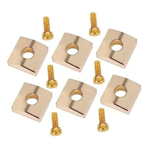 Produktbild: JOINPAYA 6-teilige Mutternblockschrauben Aus Metall Für E-gitarre Hardware-sicherungsmuttern Für Gitarrenzubehör Gitarrensaitenklemmen-set