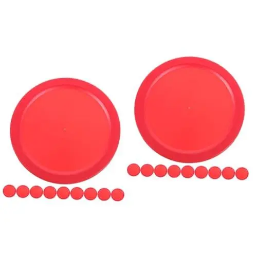 Produktbild: JOINPAYA 2 Sätze Hockeyzubehör Stabile Eishockey-Pucks Eishockey-ausrüstung Desktop-Eishockey Zubehör Für Eishockeyspiele Indoor-Hockey-Pucks Tischhockey-Pucks Rot Plastik 10 Stück * 2