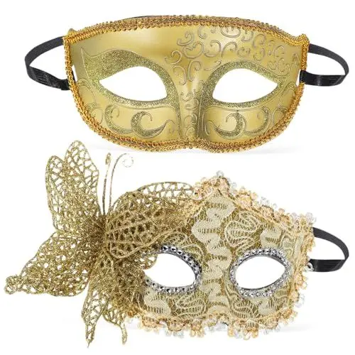 Produktbild: JOINPAYA Karnevalsmasken Maskenballmasken Für Paare Damen Herren Leichte Theaterkostüme Venezianisches Maskendesign