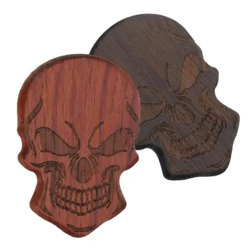 Produktbild: JOINPAYA 2 Stück Hölzerne Gitarrenplektren Halloween- -Gitarrenplektren Einzigartige Gitarrenplektren Für Bass Elektrische Akustikgitarren