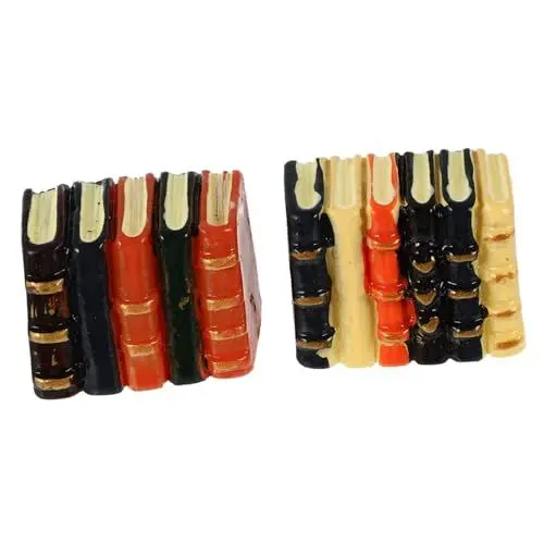 Produktbild: JOINPAYA 2st Mini-malbuch Miniatur-szenenmodell Mini-Spielzeug Buchmodell Miniatur-Ornamente Mini-bücher Spielzeug Für Kinder Puppenhausschmuck Puppenhaus-Miniatur Zartes Minibuch Holz