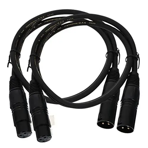 Produktbild: JOINPAYA 2st Xlr-mikrofonkabel Lautsprecherkabel Mikrofon-verbindungskabel Doss-lautsprecher Sprecher Weiß Mikrofonkabel Für Lautsprecher Xlr-kabel Von Stecker Auf Buchse Kupfer Black