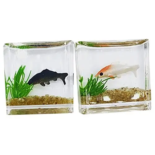 Produktbild: JOINPAYA 2stücke Miniatur-Aquarium Teiliges Dekorative -Fisch Tanks Für Miniatur Landschaften Für Puppenhäuser Und -gartenprojekte Zufälligen Farben