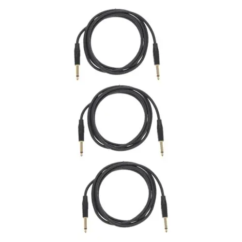 Produktbild: JOINPAYA 3st 65mm Audio Kabel Gitarren-audiokabel Gitarre Kabel Gitarren-patchkabel Mikrofonkabel Von Stecker Zu Stecker Audioverbindungskabel Instrumentenkabel An Aux Pvc Black