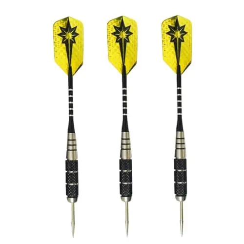 Produktbild: JOINPAYA 3stücke Fallresistente Metallpfeile Pin- -Pfeile Tragbare Nadelspitzen-Pfeile Für Sportveranstaltungen Gelb