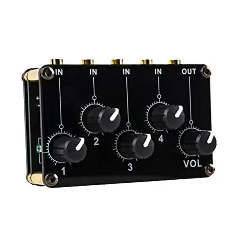 Produktbild: JOINPAYA 4-wege-audiomixer Stereo-line-akku Tragbarer Taschen-audiomixer Für Den Vielseitigen Einsatz