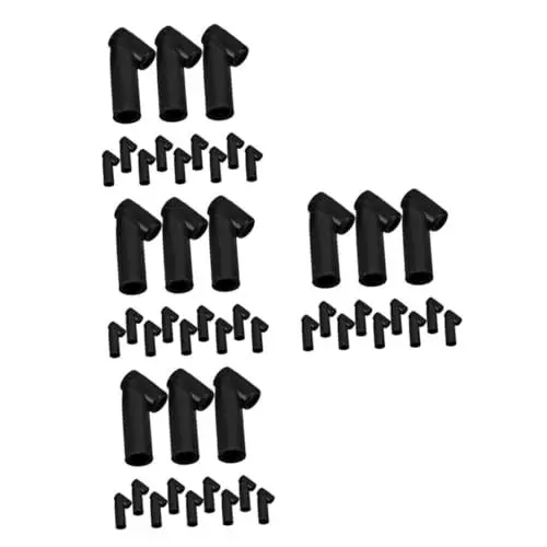 Produktbild: JOINPAYA 4 Sätze Kite-verbindungs-t-stück Kite-stützstange Drachen Drachenrute Drachen-kit Baue Deinen Eigenen Drachen Stützstange Aus Kunststoff Plastik Black 12 Stück * 4