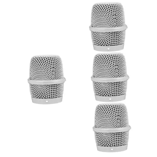 Produktbild: JOINPAYA 4 Stück Mikrofon-mesh-kopf Ersatzköpfe Mikrofon-ersatz Mikrofonkopf Ersetzen Mesh-mikrofongitter Strapazierfähiges Gitter Für Mikrofon Ktv Liefert Mikrofon Ersatzkopf Schwamm Weiß