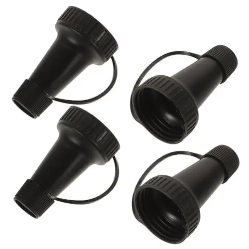 Produktbild: JOINPAYA 4 Stück Spielzeugzubehör Wasserflasche Schnapsflaschenauslauf Olivenölspender Auslauf Flaschenkeim Ausgießen Schnapsflasche Mit Sprossauslauf Milchkännchen Auslauf Black Plastik
