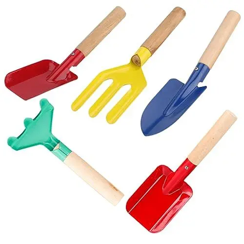 Produktbild: JOINPAYA 5St Gartenwerkzeug-Set Outdoor-Spielsets für Kinder Gartenrechen für Kinder Sandschaufel für Kinder gartengeräte Kinder gartengeräte für Kinder Gartenspielzeug Kinder Schaufel Holz