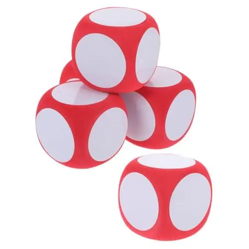 Produktbild: JOINPAYA 6cm Blanko-schaumstoffwürfel-Set 5-teilig Abgerundete Schaumstoffwürfel Löschbare Würfel Für Partyspiele Und Bildung