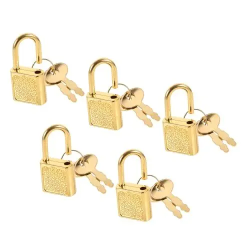 Produktbild: JOINPAYA Metall-vorhängeschlossriegel Für Schatztruhen Schmuckkästen 5 Sets Robuste Dekorative Schlösser Schlüssel Sicher Elegant