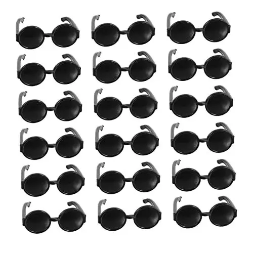 Produktbild: JOINPAYA 60St Mini-Brille Puppe Mini-Sonnenbrille über Brille Sonnenbrille Bulk-Sonnenbrille Sonnenbrille Masse Kinder ferngläser kinderferngläser Miniaturbrille schnapsgläser Plastik Black