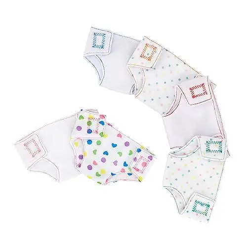 Produktbild: JOINPAYA 6St Puppenkleidung Kleidung für Neugeborene Mädchen Windeln Kostüm Säuglingsanzug Puppen windel puppenwindel reizwäsch Unterwäsche für Puppen Unterwäsche für Babypuppen Stoff Weiß