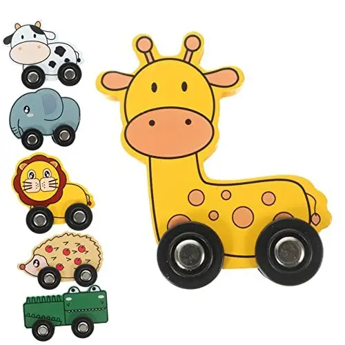 Produktbild: JOINPAYA 6 Stück Kinder Holzauto Magnetzug Auto Zug Auto Spielzeug Zug Spiel Berechnungsblock Spielzeug Montessori Autospielzeug Kinderspielzeug Züge Spielzeug Holzspielzeug