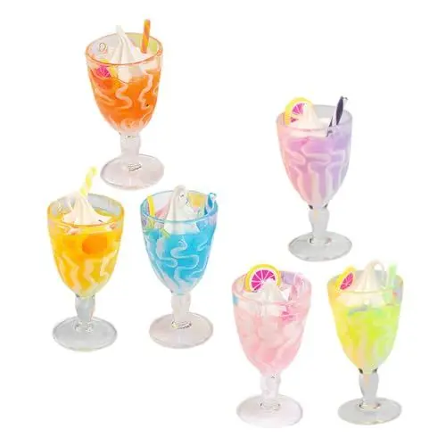 Produktbild: JOINPAYA Stabiles Mini- -eisbecher-Set Aus Kunststoff 6-teilig Puppenhaus-Miniatur-Dekorationen Rollenspielzeug Für Jungen Und Mädchen