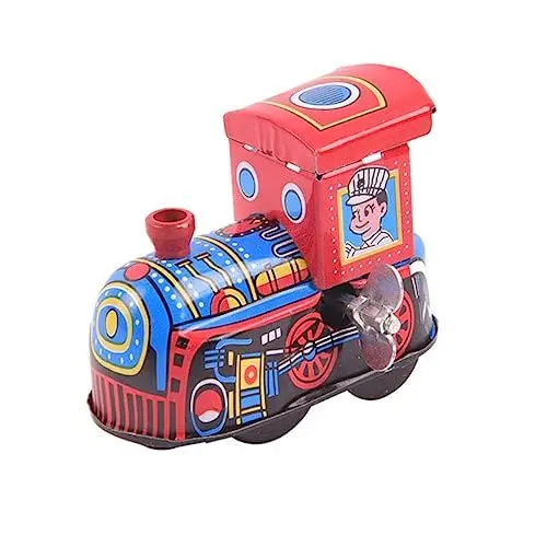 Produktbild: JOINPAYA Blechlokomotive Zug Puzzle Spielzeugeisenbahn Zum Aufziehen Roboterspielzeug Aufziehen Retro-blechspielzeug Kleinkindspielzeug Mini-Spielzeug Auto Spielzeug Uhrwerk Eisenblech Rot