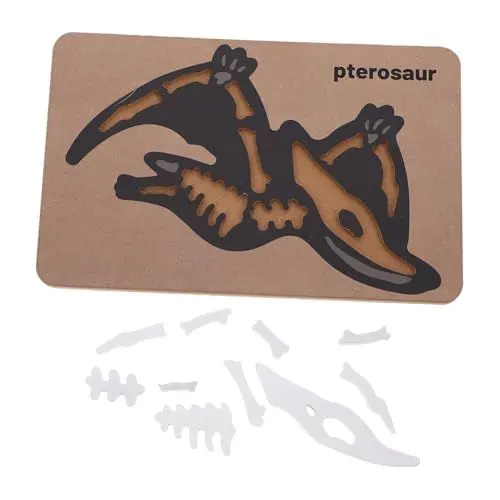 Produktbild: JOINPAYA Dinosaurier-Fossilien-Puzzle pädagogische Rätsel für Kinder Montessori-Puzzle Dinosaurier Fossilien Puzzle Holzspielzeug für - Jahre Puzzlematte Knochen Lernspielzeug für Kinder