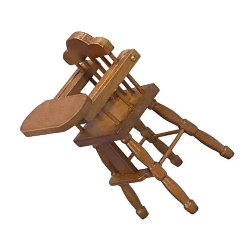 Produktbild: JOINPAYA Mini-hochstuhl Im Maßstab 112 – Spielzeug-esszimmerstuhl Aus Holz – Ideal Zur Dekoration des Kinderzimmers