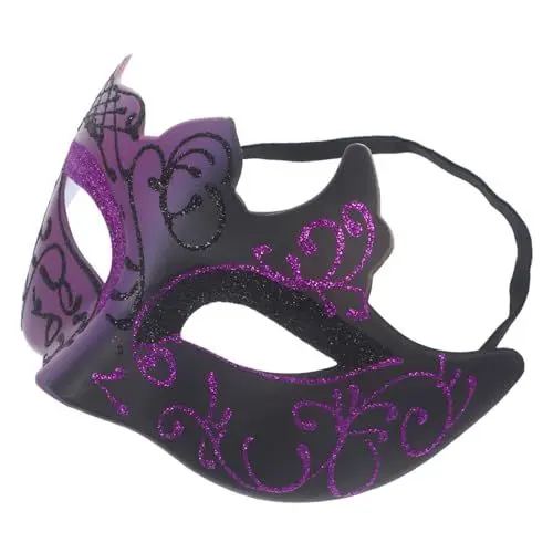 Produktbild: JOINPAYA Luxuriöse Schwarze Halbgesichtsmaske Halloween-maskenball-partymaske Cosplay-maske Für Damen Und Herren Dekorative Party-requisite