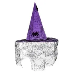 Produktbild: JOINPAYA Halloween-Hexenhut Halloween Partyhut Spinnen Hexenhut Halloween Kostümhut Hexenhut-Kostüm Hexenhut für Kinder geschmeidiger Hexenhut Halloween-Hutverzierung Vliesstoff Violett