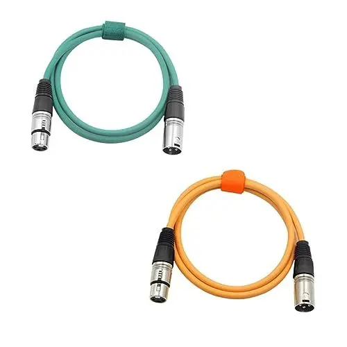 Produktbild: JOINPAYA Kabel für Pro-Geräte XLR-Kabel XLR-Mikrofonkabel von Stecker auf Buchse Rhode-Mikrofon männlich zu weiblich Mikrofone vergoldetes Kabel Green